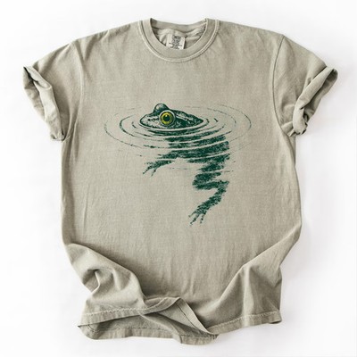 Frog Swimming Comfort Tee Funny Animal Lover Nature Gift