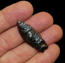WINDUST CALIFORNIA / OREGON OBSIDIAN INDIAN ARROWHEAD ARTIFACT COLLECTIBLE RELIC