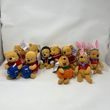 Vtg Lot 11 Disney Store Winnie the Pooh 8" Mini Bean Bag Plush Toys