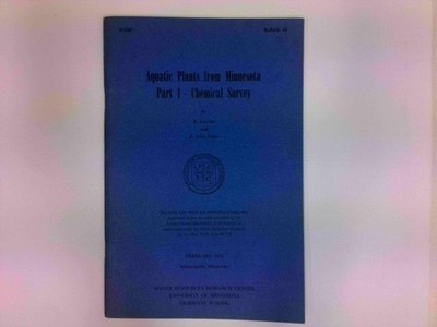 Aquatic Plants from Minnesota Part 1 - Chemical Survey Lee Su, K. and E. John St