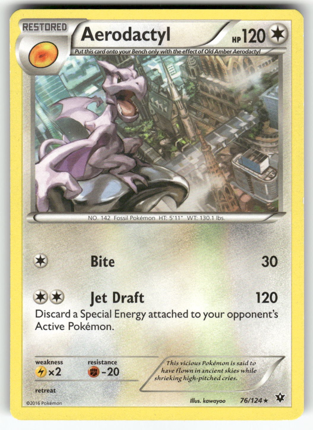 Aerodactyl XY - Fates Collide Rare Pokemon Near Mint or Better