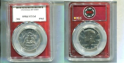 1964 KENNEDY SILVER HALF DOLLAR PCGS PR68 7144T