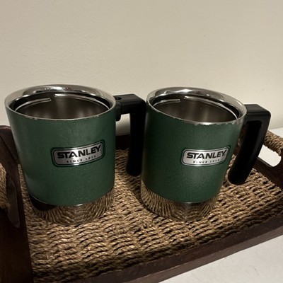 Stanley Insulated Stainless Steel Camp Mug Set w/ Handles, Green, 18 oz (2)