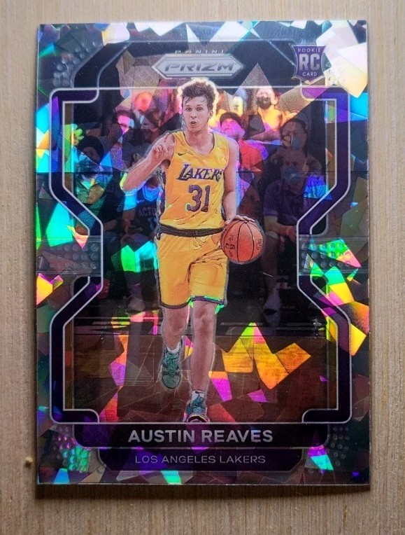 🏀 2021-22 Panini Prizm #165 Austin Reaves Rookie RC Cracked Ice Prizm Lakers A