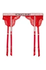 Victoria’s Secret Shine Strap Lace Red Rhinestone Garter Belt Sexy Lingerie M/L