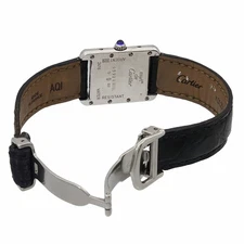 Cartier Must Tank MM W1014054 Women's Watch SV925 White Quartz H29xW22mm Square