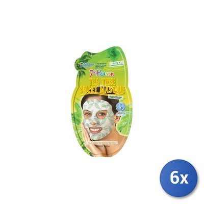 6x Berge Gesichtsmaske Stoff Teebaum/Pfefferminze 1 Stück