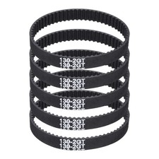 130mm GT-2 Timing Belt, 5pcs 6mm Width 2mm Pitch 3D Printing Closed Loop, Black