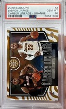 2020 Panini Illusions Career Lineage Orange #2 LeBron James /75 PSA 10