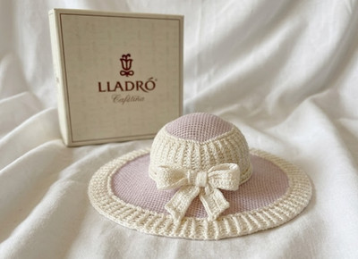 Lladro Pamela Mediana Rose Porzellan Hut Original Box Handarbeit Spanisch 1.562.3