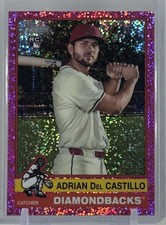 Adrian Del Castillo 2025 Topps Heritage #270 Rookie Card (RC) Pink Sparkle Foil