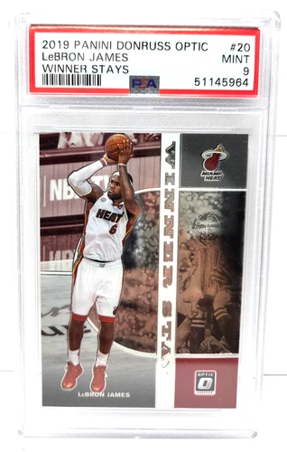 2019 Optic Winner Stays LeBRON JAMES Basketball Card PSA 9 MINT
