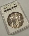 ANACS MS62 1887-S Morgan Silver Dollar Beautiful Tone in Old Soapbox Holder