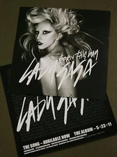 LADY GAGA Born This Way RARE PROMO FLYERS/CARDS [5]