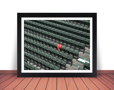 Framed TED WILLIAMS 502' HR Red Seat FENWAY PARK Photo Picture - 8x10 11x14 (W5)
