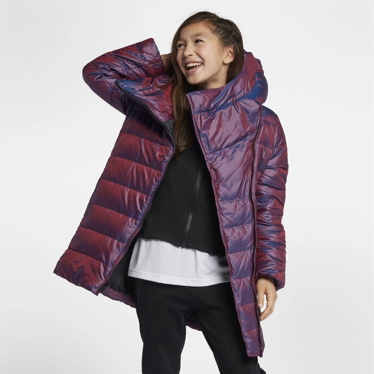 Nike down top fill iridescent jacket