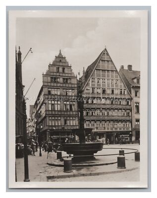 Hanover 1935 - Market Square Fountain Shops - Old Photo 1930s