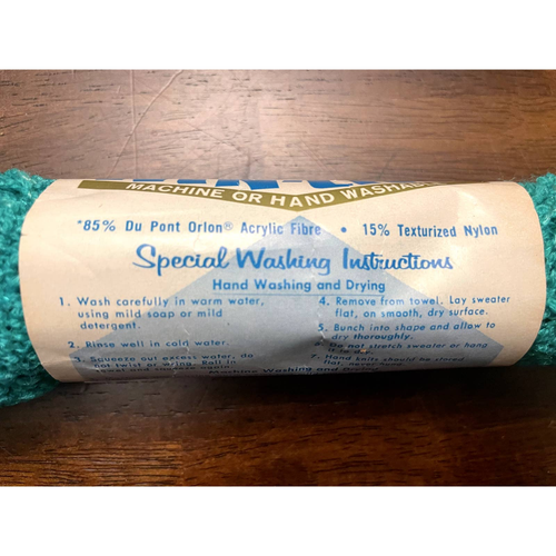 vintage Bucilla win-lite yarn 6 skeins turquoise blue 1 oz each same lot - Picture 4 of 5