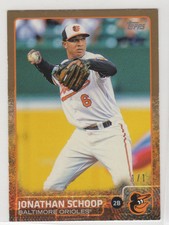 Jonathan Schoop (#84) 2015 Topps gold border serial MINI card 1/1 Orioles RARE