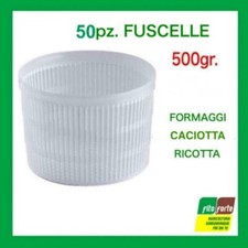 50Pz.FUSCELLE CONTENITORI DA CIRCA 500 gr. DI FORMAGGI-CACIOTTA-RICOTTA ecc.