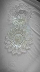 Vintage Federal Glass Petal 10" Serving Bowl and plate