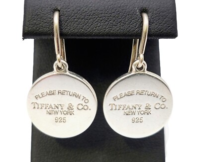 Tiffany & Co. Earrings Return to Tiffany Sterling Silver Disc