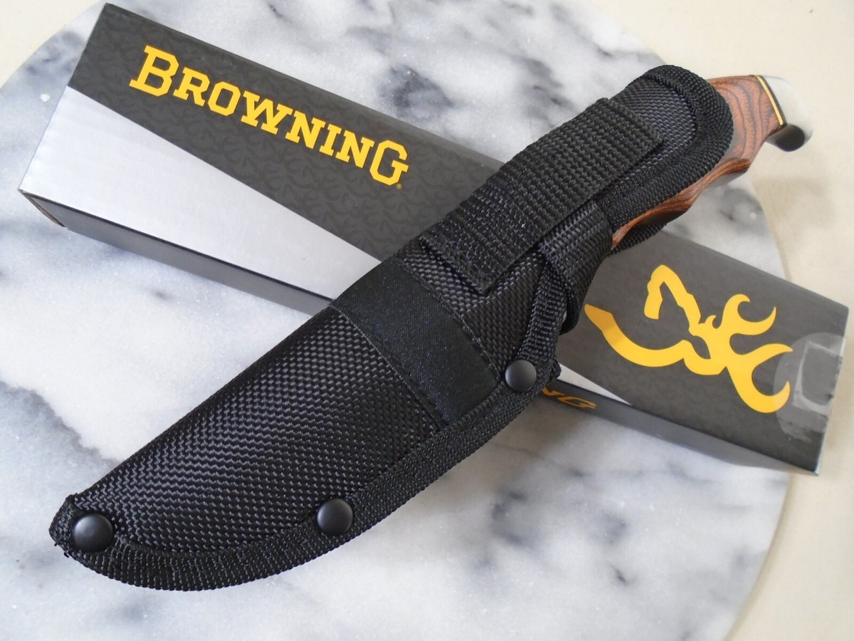 Browning Skinner Bowie Fixed Blade Knife Pakkawood BR0487 w Browning Skinner Bowie Fixed Blade Knife Pakkawood BR0487 w