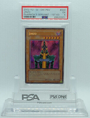 YUGIOH 1ST ED PSV-000 JINZO SECRET RARE PHARAOH'S SERVANT HOLO FOIL PSA 5  EX #* | eBay