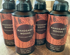 4 FOUR MAHOGANY WOODS 3.7oz BODY SPRAY Men  s Collection Bath and  Body Works