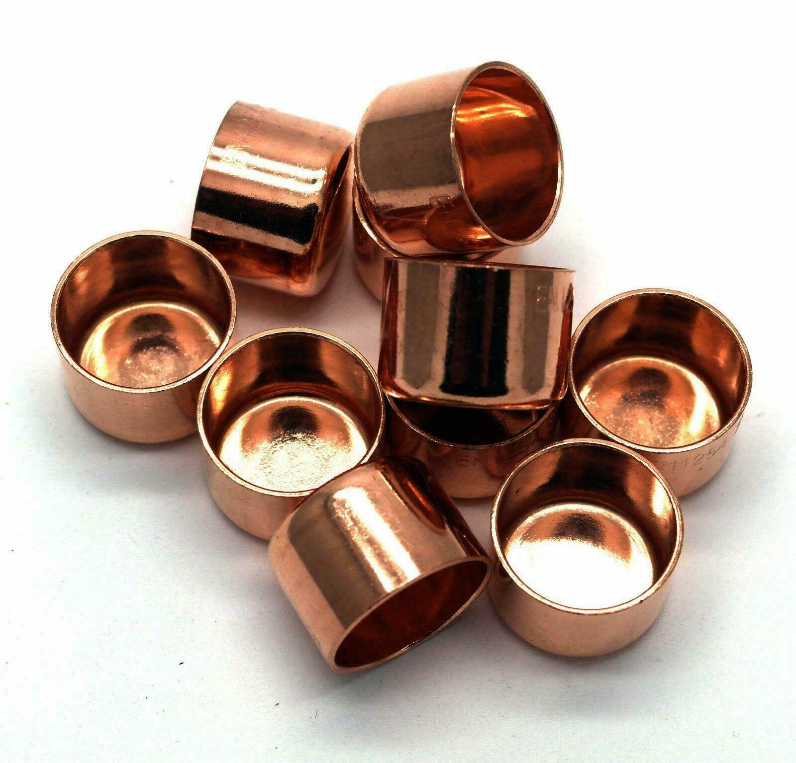 22mm End Feed Copper Stop End 10 pack