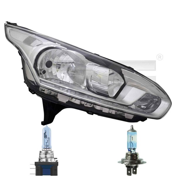 Scheinwerfer Rechts Chrom / Weiß H7/H15 FüR Ford Tourneo Inkl. Osram Lampen-image