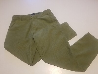 Quiksilver Corduroy Green Pants Women 30 Tapered Fit
