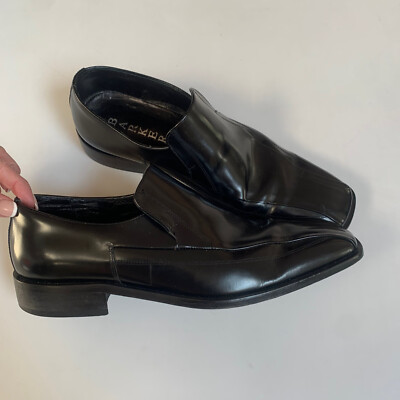 HERREN BARKER SCHUHE 7 FORMELL Slipper Schwarz Lackleder 41 Luxus Barkers