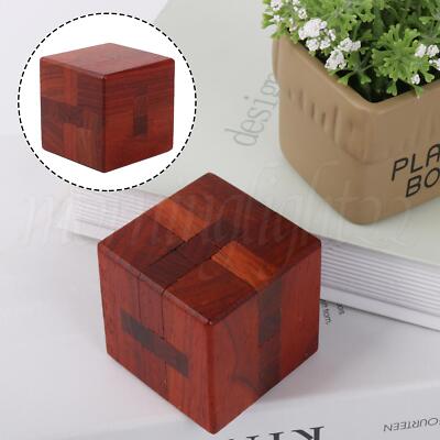 Wooden Brain Teaser Puzzles 2.36 x 2.36 Inch Wood Block Puzzle for IQ Test