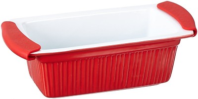 Rote Steinzeug Rechteck Ofen Backform 1,4 Liter