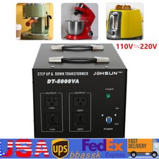 Heavy Duty 5000W Voltage Transformer Step Up/Down 110V to 220V Converter