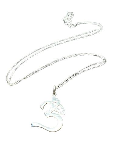 Om Necklace Pendant 925 Sterling Silver 18" Buddhist Jewellery Boxed Namaste - Picture 5 of 24