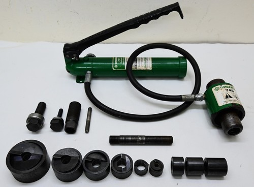 Greenlee 767 Hydraulic Hand Pump Set Knockout Punch Driver w/Punches & Dies - 第 2/17 張圖片
