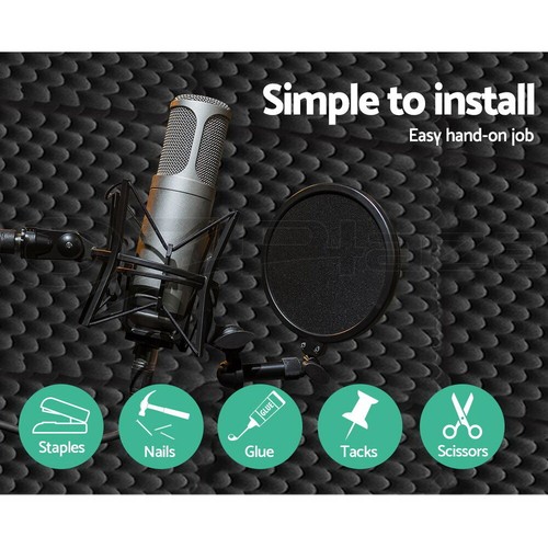20pcs Alpha Studio Acoustic Foam Sound Absorption Panels Eggshell 50X50X5CM - Picture 9 of 11