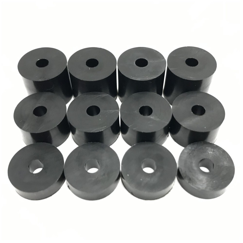 Hawkeng 4mm (M4) Nylon Spacers Standoff Washers (12 Pack) 16mm diameter - Black