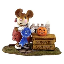 Wee Forest Folk Retired Halloween Figurine M-401 - And the Winner is...