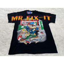 VTG 1997 Looney Tunes Taz Mr. Fix It Freeze Deadstock New with Tags Sz L