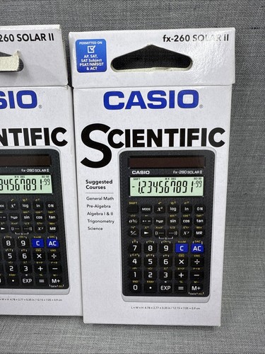 Dos 2 Casio FX- 260 Solar II Calculadora Científica Primaria a Bachillerato - Imagen 2 de 6