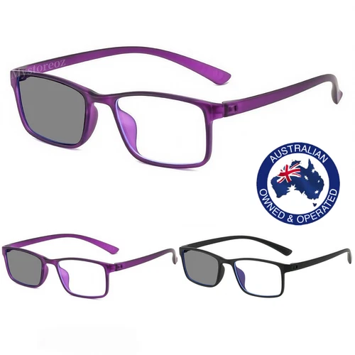 Photochromic Mens Women Magnifying Comfortable Readers Tinted Reading Glasses