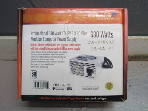 StarTech 630W ATX12V Power Supply ATX2PW630PRO NEW IN BOX !! OLD STOCK !! M/O - Picture 4 of 8