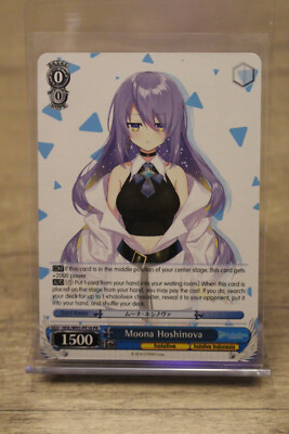 Moona Hoshinova Hololive Weiß Schwarz Tournament Store Assist PR Pack Karte/Card