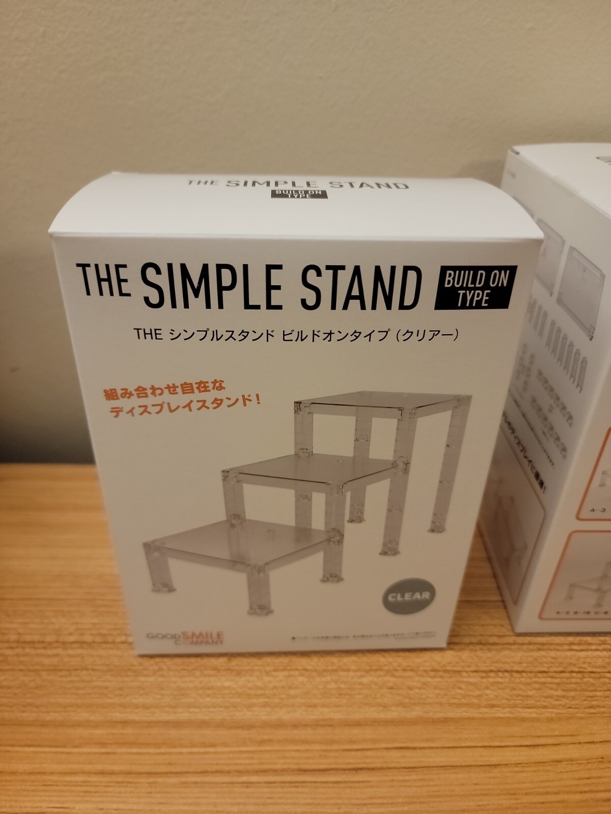 THE Simple Stand Build-on Type [Clear] Set of 3 Plastic Display Stand ...