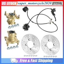 2x Front Wheel Hub  Brake Caliper  Disc Rotors For ATV Quad Bike Go Kart Trike