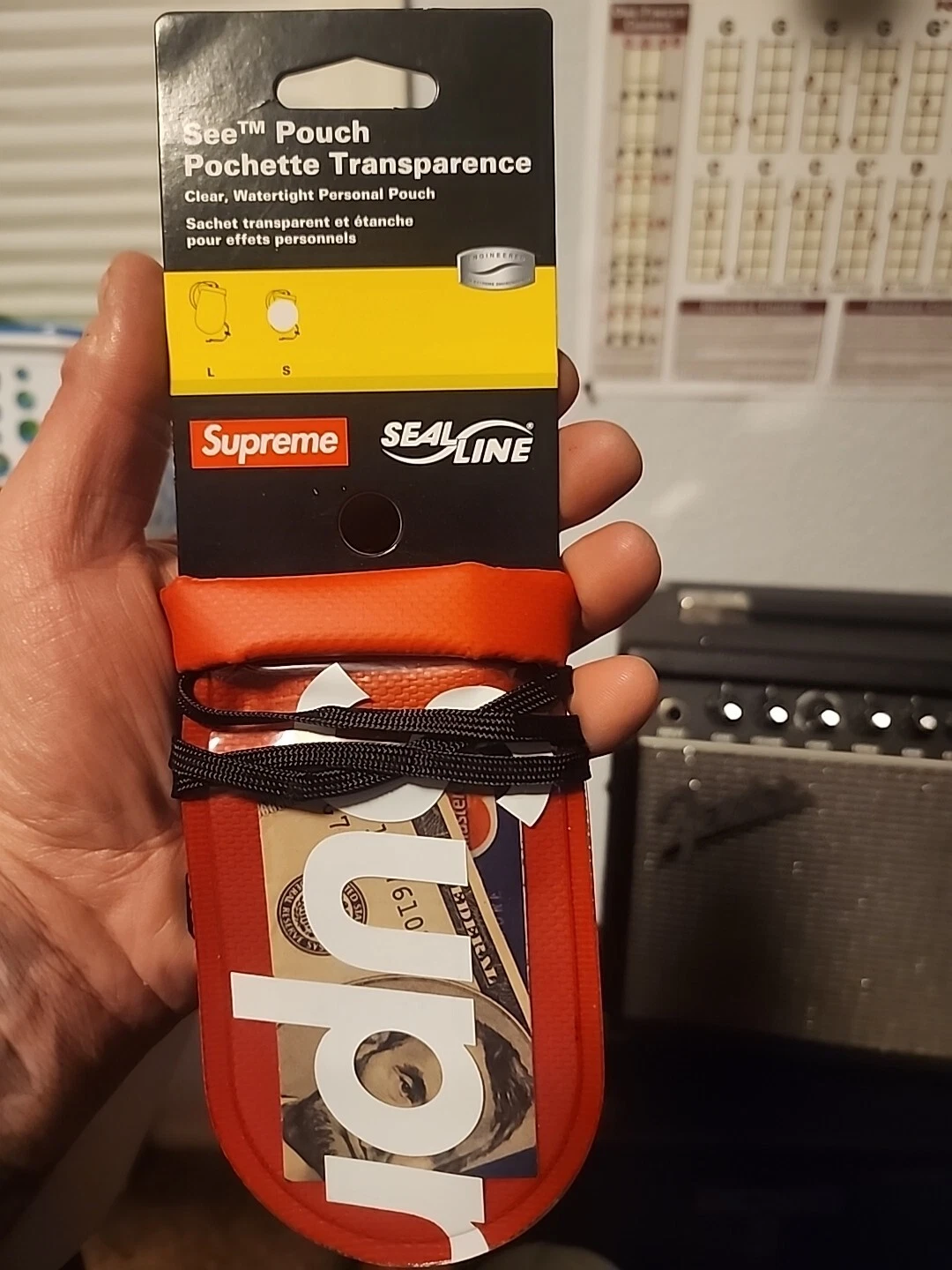 Supreme SealLine See™ Pochette Rouge Petite SS18 Neuf Pochette Transparence