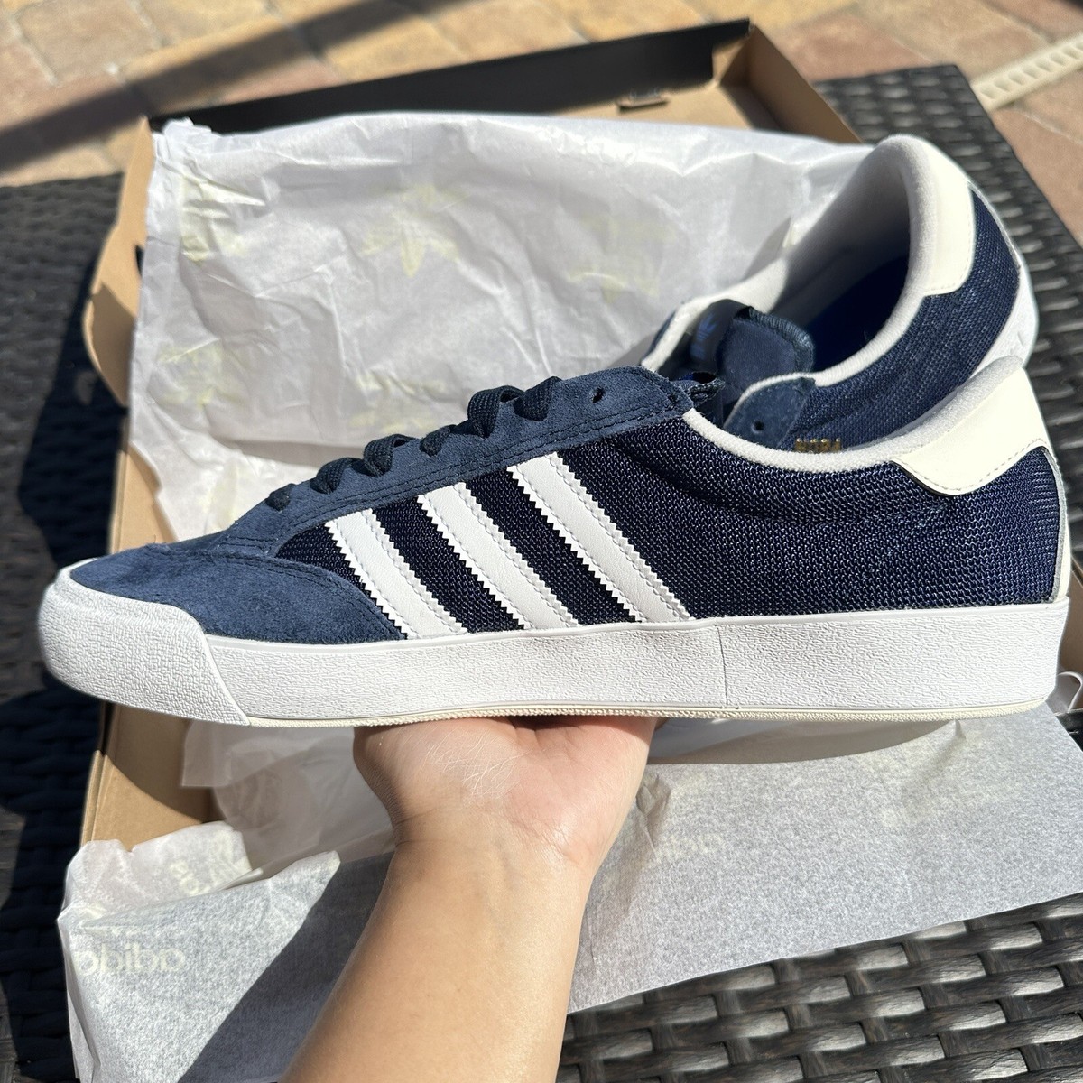 Adidas Nora Men\'s Skateboarding Shoes Collegiate Navy White IG5258 ADIDAS NORA COLLEGIATE NAVY/WHITE – FTC SKATEBOARDING main image 2